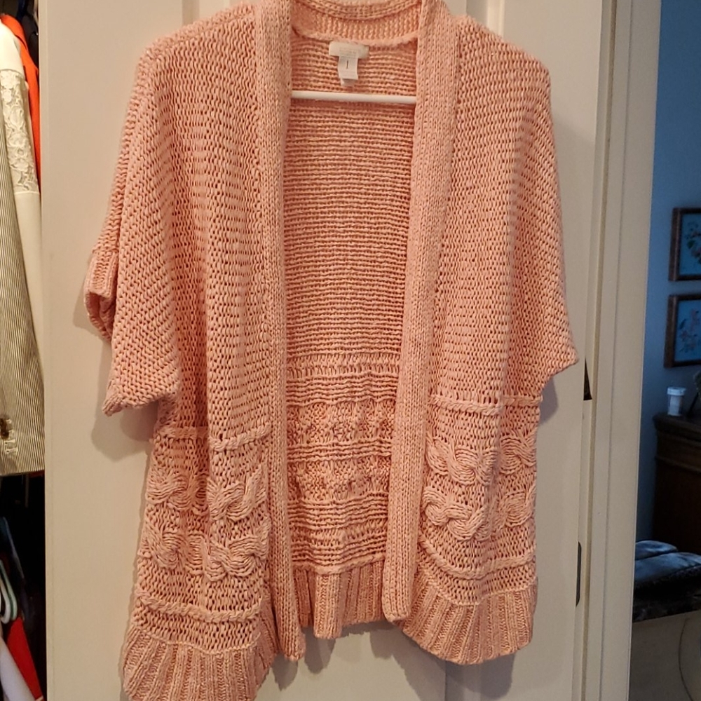 Chico's • Open Front Pink Cardi Sweater [Sweaters]